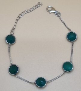Bracelets-onyx vert.